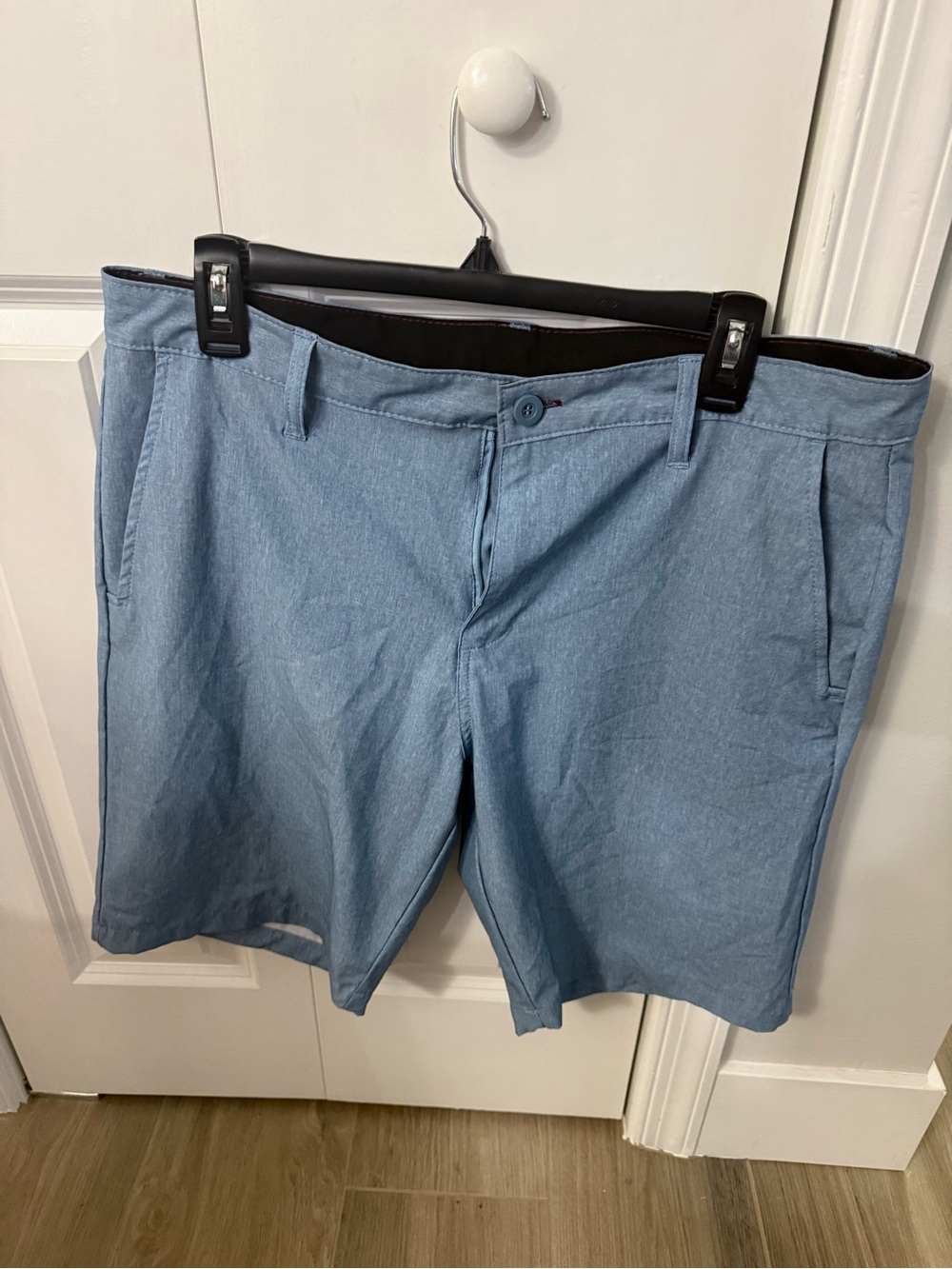 burnside Light Blue Flat Front Men's Shorts